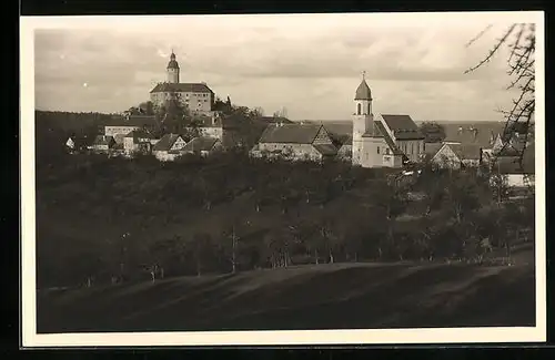 AK Virnsberg i. Bay., Blick auf die Burg und die Kirche