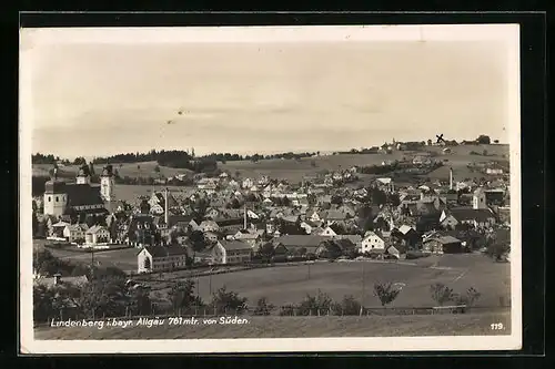 AK Lindenberg i. bayr. Allgäu, OPrtstotale von Süden gesehen