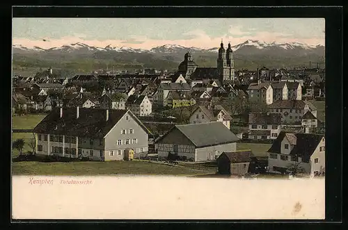 AK Kempten, Totalansicht mit der Klosterkirche St. Lorenz