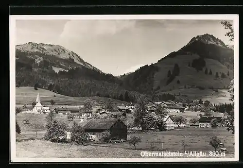 AK Obermaiselstein im Allgäu, Ortstotale, Blick zur kleinen Kapelle