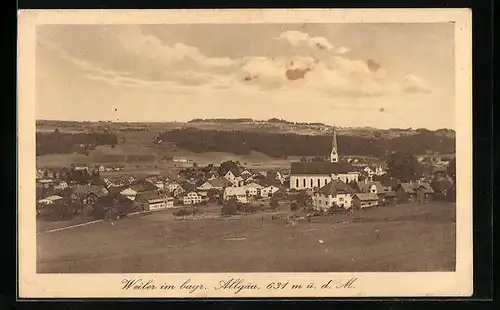 AK Weiler im bayr. Allgäu, Blick auf die Kirche im Ort