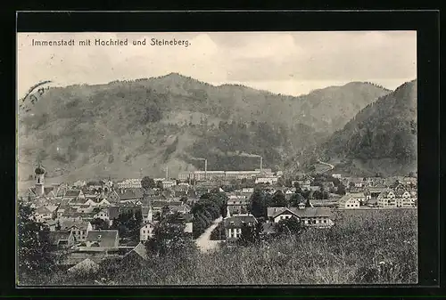 AK Immenstadt, Ortstotale mit Hochried und Steineberg