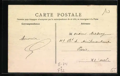 AK Montfermeil, L`Etang Corot, Mann beim Angeln