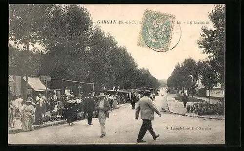 AK Gargan, Le Marche, Antiquitätenhandel, Strassenhändler