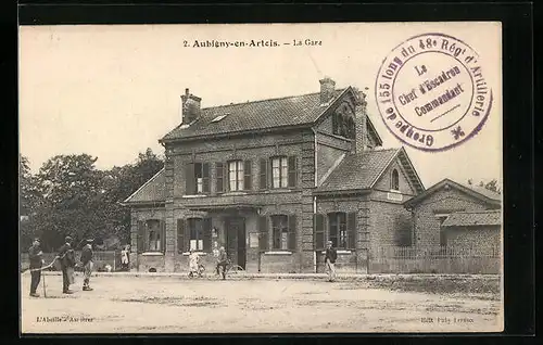 AK Aubigny-en-Arteis, La Gare