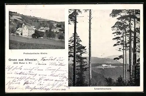 AK Altweier, Protestantische Kirche, Leopoldinenheim