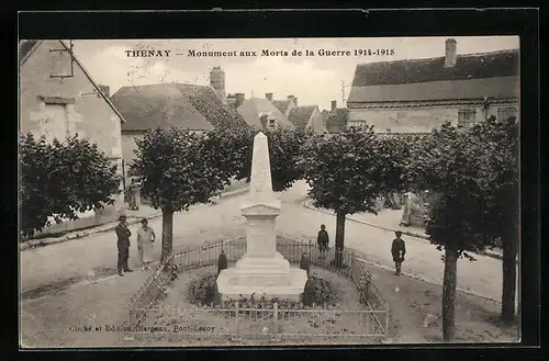 AK Thenay, Monument aux Morts de la Guerre 1914-1918