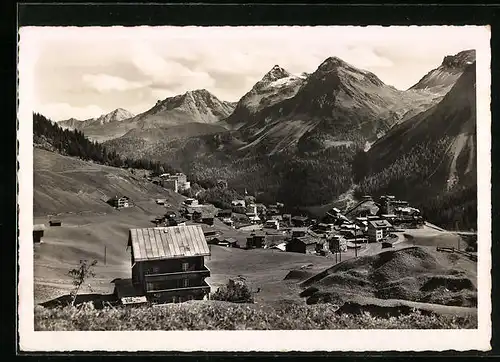 AK Arosa-Kulm, Panorama mit Furkagruppe