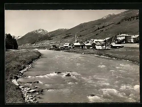 AK S-Chanf, Panorama mit Blick Inn aufwärts gegen Zuoz