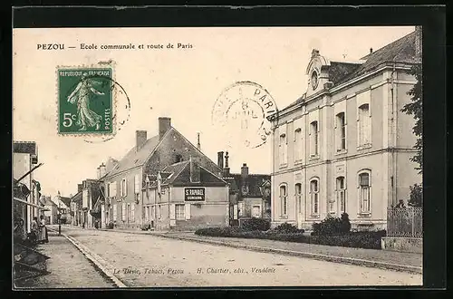 AK Pezou, Ecole communale et route de Paris