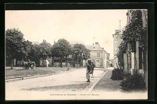 AK Saint-Amand de Vendome, Place de l`Eglise