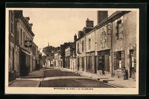 AK Bracieux, La Grande Rue