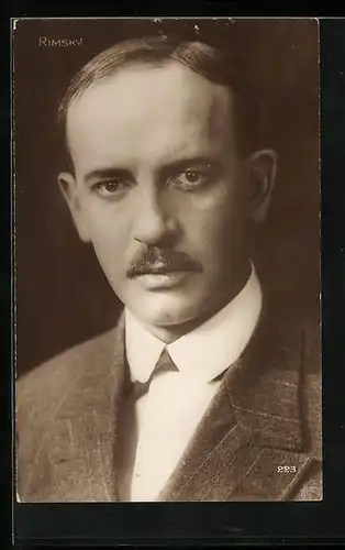 AK Schauspieler Rimsky mit Oberlippenbärtchen