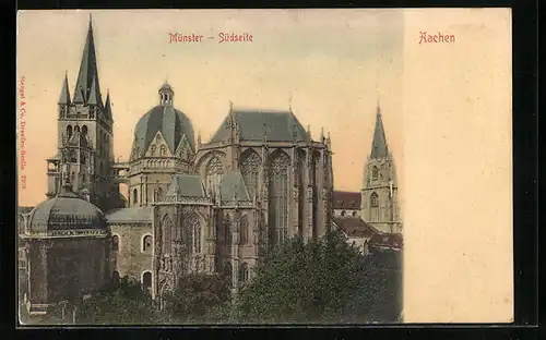 AK Aachen, Südseite vom Münster