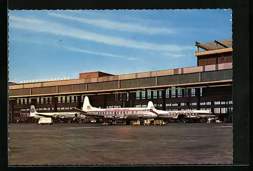 AK Berlin, Zentralflughafen Tempelhof mit Flugzeugen