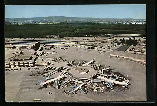 AK Frankfurt /Main, Flughafen aus der Vogelschau