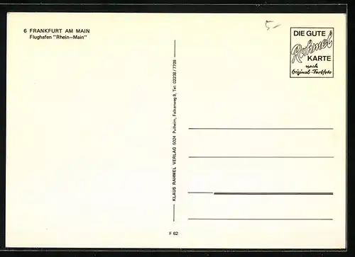 AK Frankfurt am Main, Flughafen Rhein-Main in zwei Ansichten