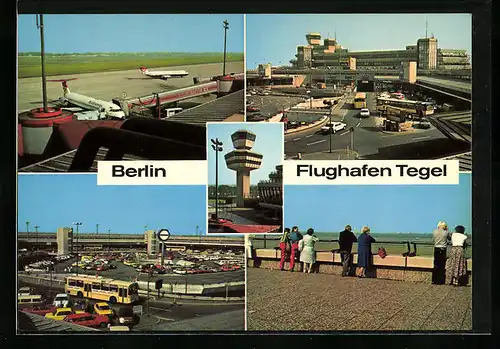 AK Berlin-Tegel, Fünf Ansichten vom Flughafen