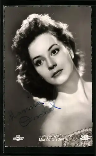 AK Schauspielerin Marina Orschel in dem Film Das Sorgenkind, Autograph