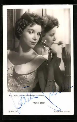 AK Schauspielerin Herta Staal in dem Film Die Schützenliesl, Autograph