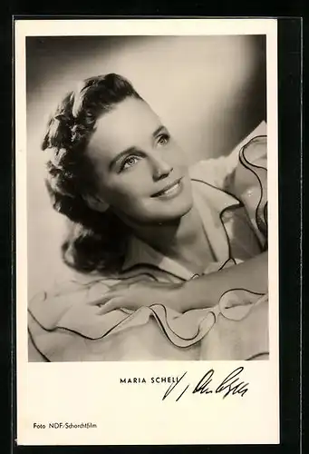 AK Schauspielerin Maria Schell in dem Film Solange Du da bist, Autograph