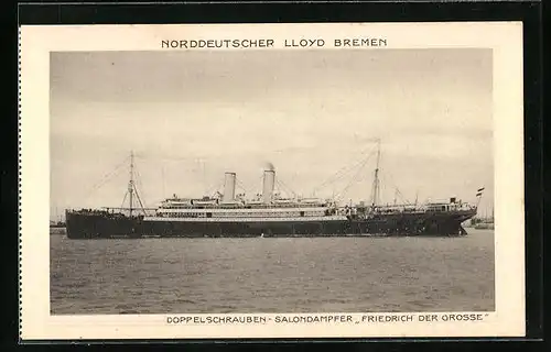 AK Doppelschrauben-Salondampfer Friedrich der Grosse