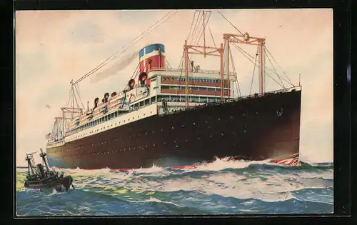 AK Passagierschiff S. S. President Roosevelt in voller Fahrt