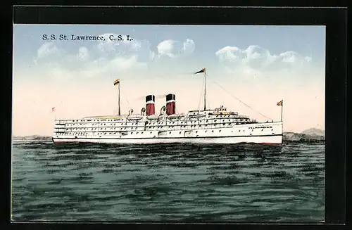 AK Passagierschiff S. S. St. Lawrence in Fahrt