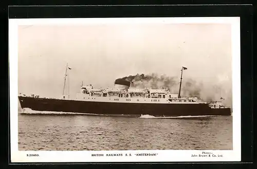 AK British Railways S. S. Amsterdam, Passagierschiff