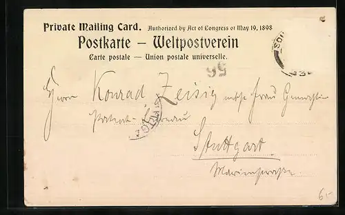 AK Passagierschiff Barbarossa bei stürmischer See