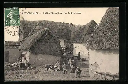 AK Cayeux-sur-Mer, Vieilles Chaumières, rue du Commerce