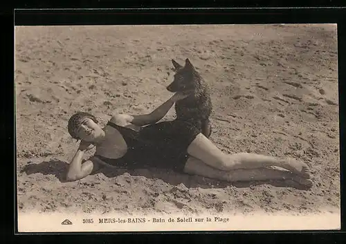 AK Mers-les-Bains, Bain de Soleil sur la Plage