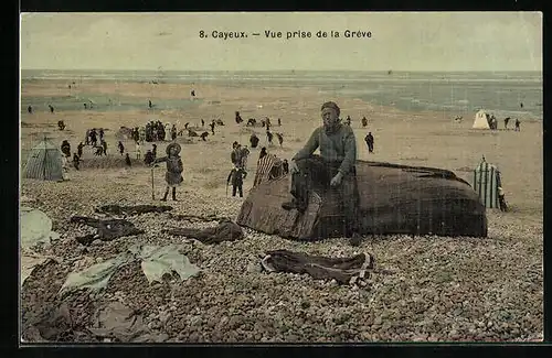 AK Cayeux-sur-Mer, Vue prise de la Grève