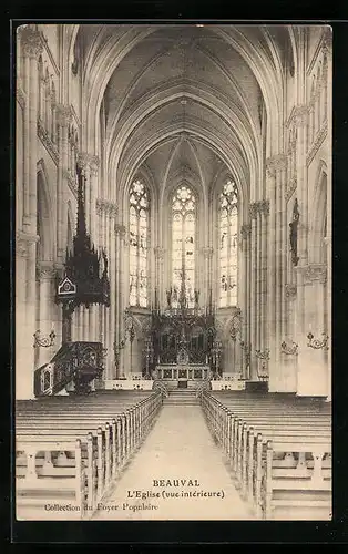 AK Beauval, L`Èglise (vue intèrieure)