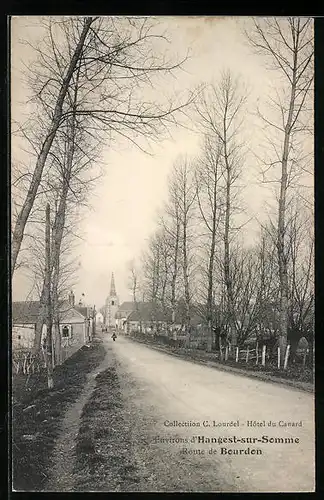 AK Hangest-sur-Somme, Route de Bourdon