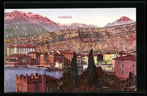 AK Torbole, Ortsansicht aus der Vogelschau