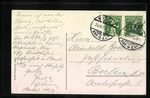 AK Basel, Marktplatz und Rathaus