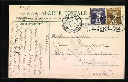 AK Berne, Le Pont du Kirchenfeld et la Cathédrale