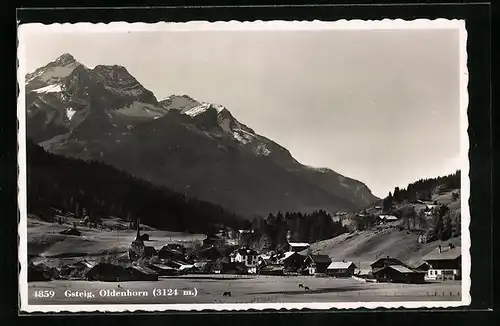 AK Gsteig, Ortsansicht mit Oldenhorn