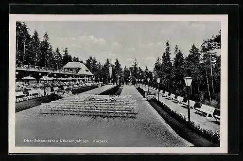 AK Oberschreiberhau i. Rsgb., Blick in den Kurpark