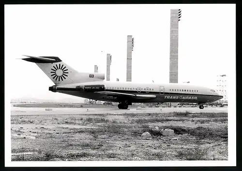 Fotografie Flugzeug Boeing 727, Passagierflugzeug der Trans Brasil, Kennung PT-TCB