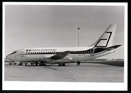 Fotografie Flugzeug Boeing 737, Passagierflugzeug der Trans European, Kennung OO-ABB