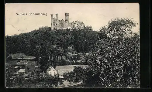 AK Balduinstein, Teilansicht mit Schloss Schaumburg