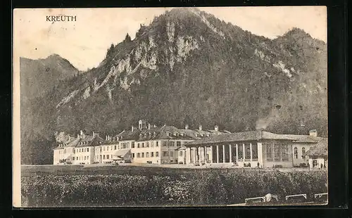 AK Kreuth, Ortspartie mit Blauberg