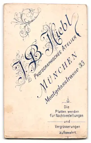 Fotografie J. B. Hiebl, München, Montgelasstrasse 35, Süsses Kleinkind im Kleid sitzt auf Fell