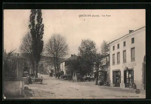 AK Lentigny, Le Pont, Hotel Souchon