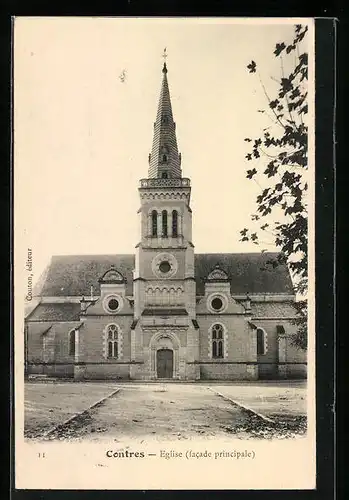 AK Contres, Eglise (facade principale)