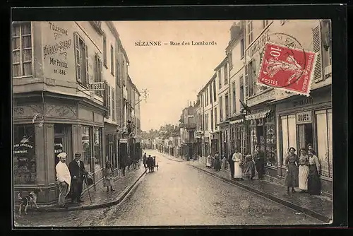 AK Sézanne, Rue des Lombards
