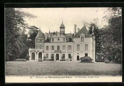 AK Mennetou-sur-Cher, Les Berthets, facade Nord