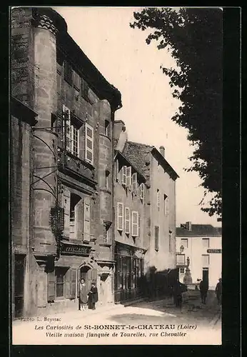 AK St-Bonnet-le-Chateau, Vieille maison flanquée de tourelles, Rue Chevalier